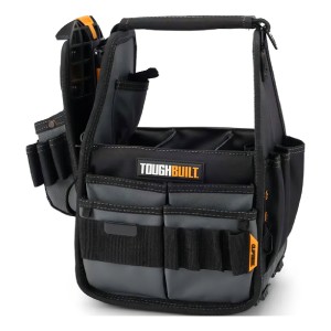 Cartuchera Tote 8'' C/bolso Abierto Y Clip Toughbuilt 1808 Color Negro