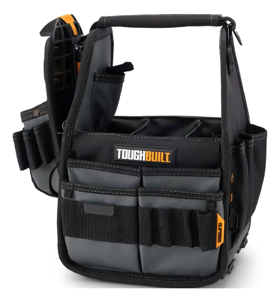 Cartuchera Tote 8'' C/bolso Abierto Y Clip Toughbuilt 1808 Color Negro