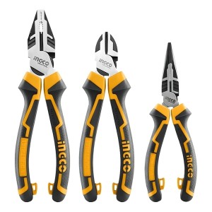 Juego 3 Pinzas Universal Alicate Diagonal Pinza Pta Fina