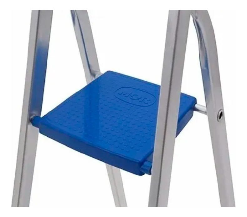 Escalera Aluminio Plegable De 3 Escalones - Mor Color Azul - Imagen 3