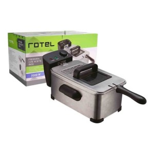 Freidora Con Aceite 2000w Rotel Acero Inox Color Gris