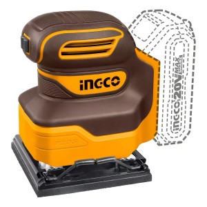 Lijadora Orbital Ingco P20s 110 X 100mm A Batería - Marrón Oscuro