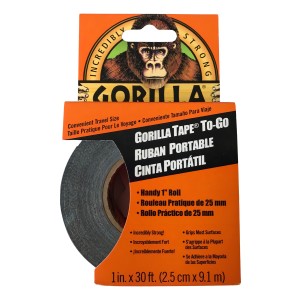 Cinta Adhesiva Gorilla Tape De 2.5cm X 9.1m Resistente Negro Lisa