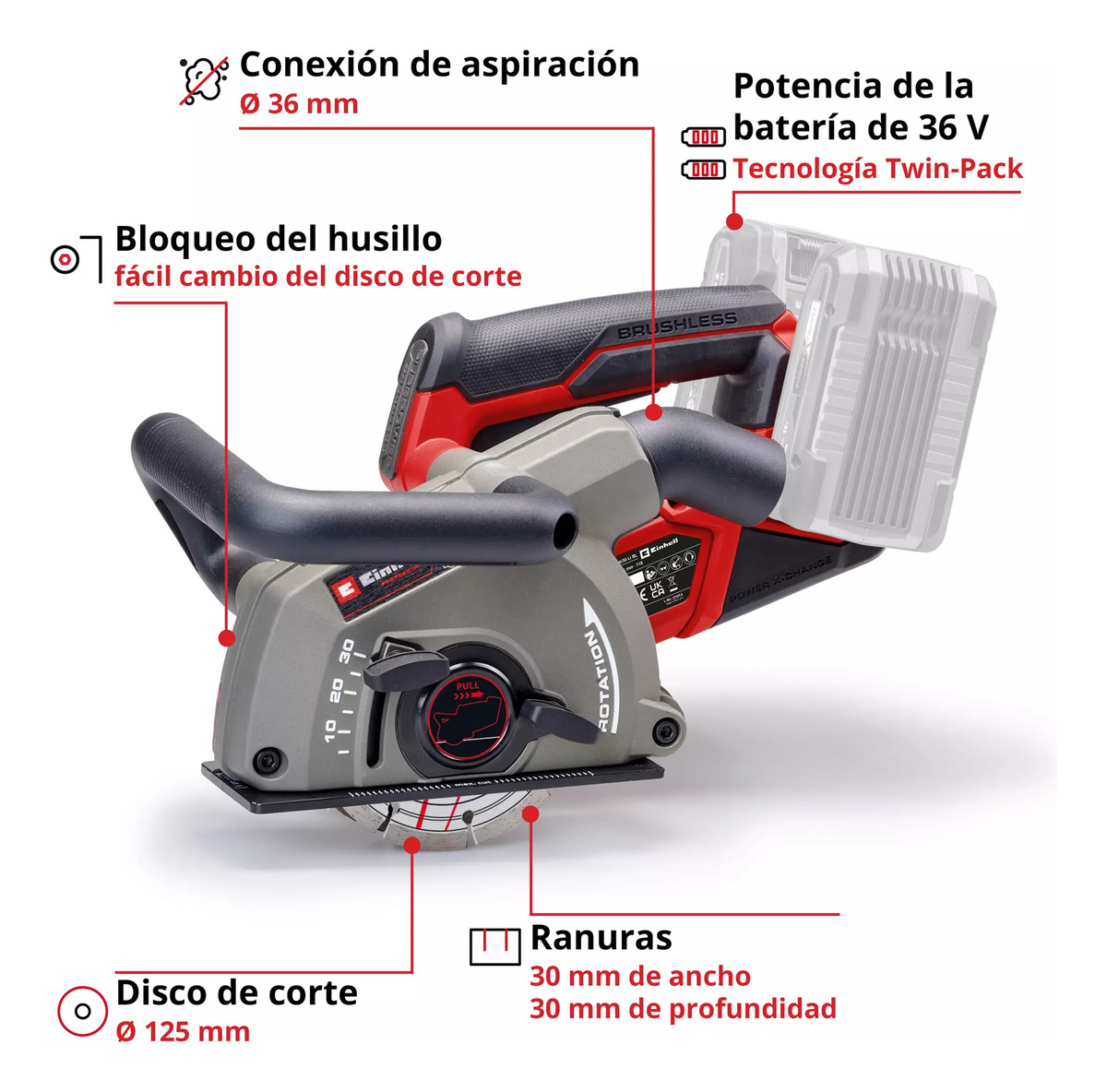 Sierra Caladora Inalámbrica Einhell Tp-ma 36/30 Li Bl Solo - Imagen 3