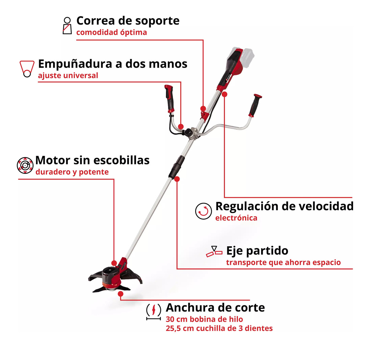 Desmalezadora Agillo 36/255 Bl Bateria + Cargador - Imagen 3
