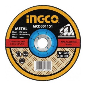 Ff 10 Disco Desbaste 4 1/2  Abrasivo Ingco 6mm Metal Mgd601151 Amarillo