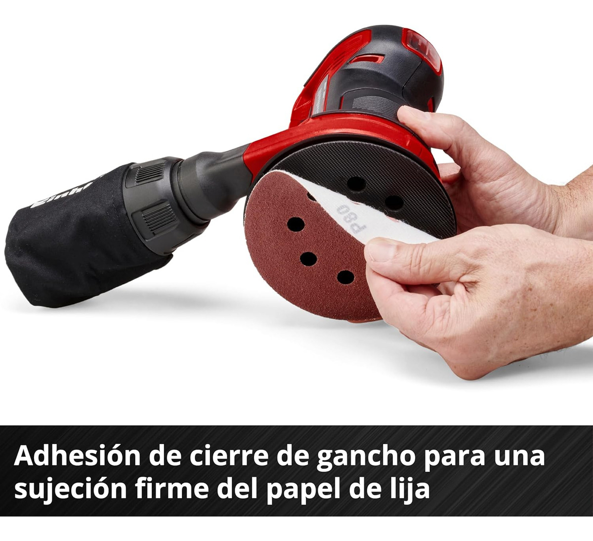 Lijadora Roto Orbital 125mm Bateria + Cargador Einhell Color Rojo - Imagen 5