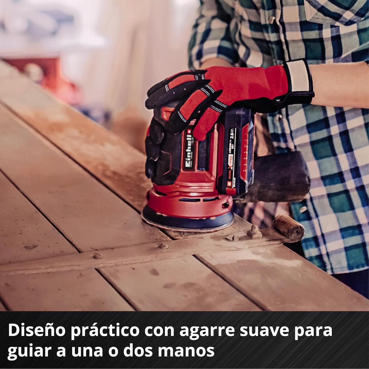 Lijadora Roto Orbital 125mm Bateria + Cargador Einhell Color Rojo - Imagen 8