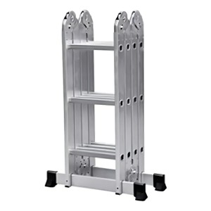 Escalera De Aluminio 4x3 Escalones Multifuncion Martino Di Forza