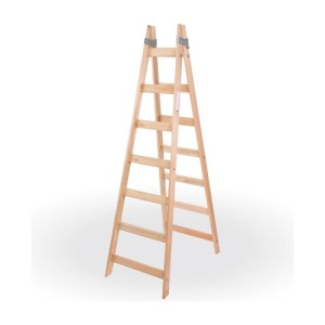 Escalera Pintor Reforzada 8 Escalones Pintumm Color Madera