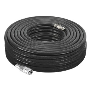 Manguera Goma Para Compresor 15m 1/4 Npt Wadfow Uwqg2e15 Ff Color Negro