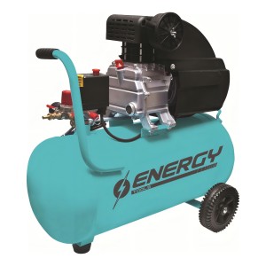Compresor 40lts. 2hp 1500w C/kit Energy - C40/1/25k - Energy Color Celeste Fase Eléctrica Monofásica