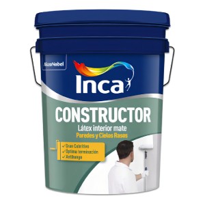 Pintura Interior Latex Antihongos Inca Constructor 4kg Color Blanco