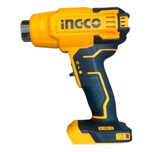 Soplador De Calor Ingco Térmico Profesional 20 V, Alimentado Por Batería, Aire Caliente Amarillo