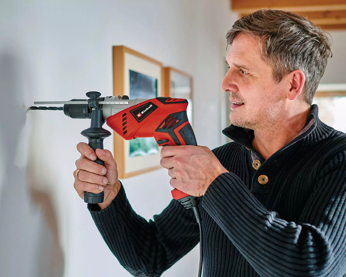 Taladro Percutor Electrico Einhell 650w Te-id Rojo Y Negro - Imagen 6