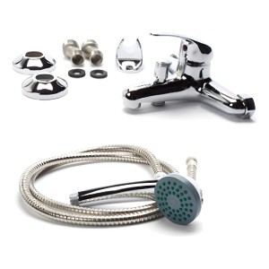 Monocomandos Ducha Baño Griferia Goldex Canilla Fama Color Gris