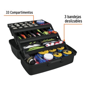 Caja Para Pesca, 16 , Naranja, Truper 10539