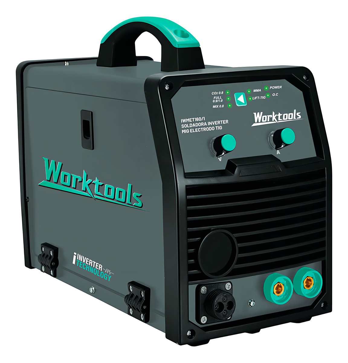 Soldadora Inverter Mig/tig/electrodo Worktools 160amp U R U Color Gris Oscuro - Imagen 2