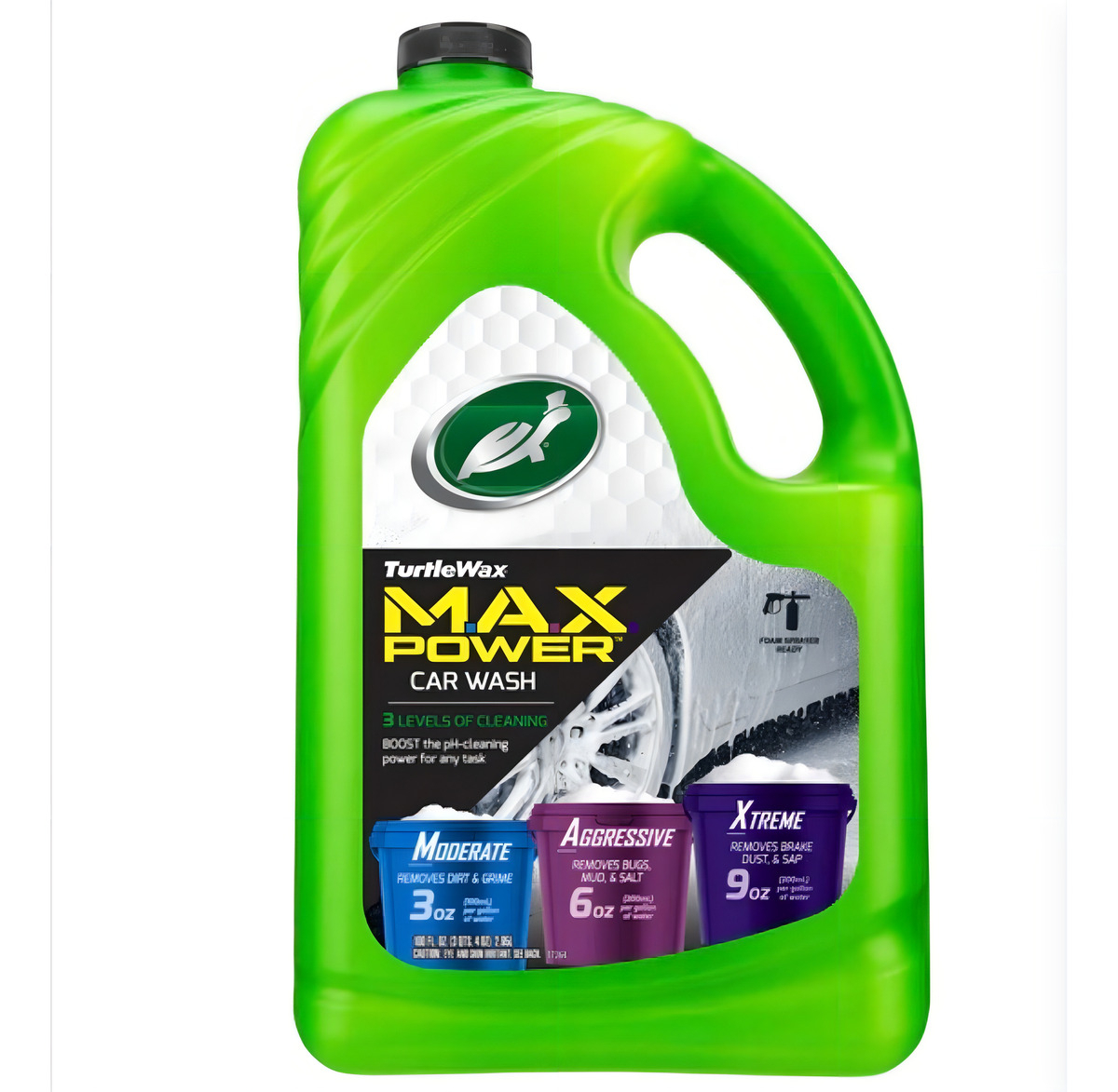 Shampoo Para Auto Turtle Wax Maxpower Espuma Biodegradable 3l