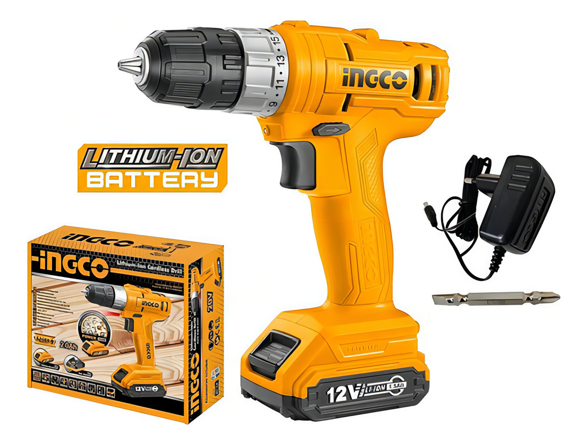 Taladro Atornillador Cdli1211 Ingco 1 Bateria 12v + Regalos!