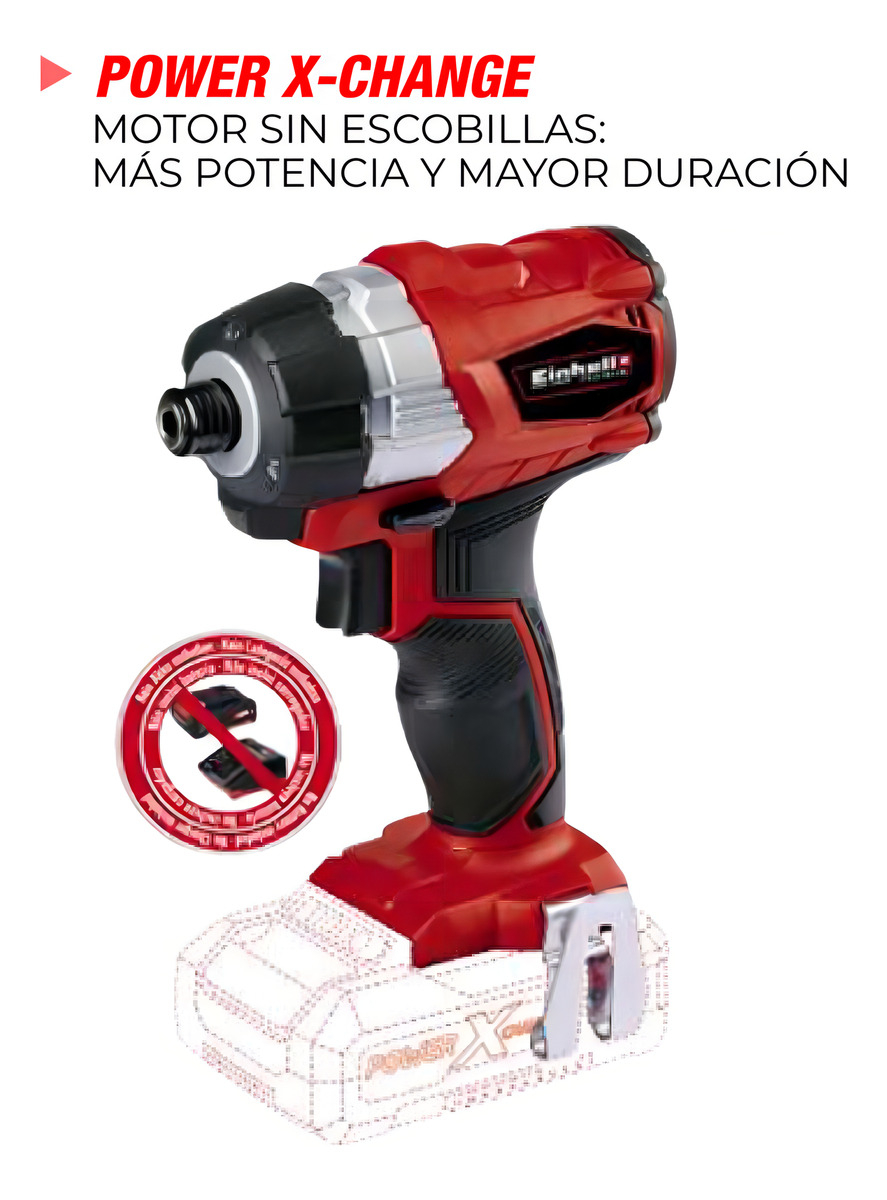 Atornillador De Impacto Inalámbrico 18 V Brushless- Einhell Rojo - Imagen 4