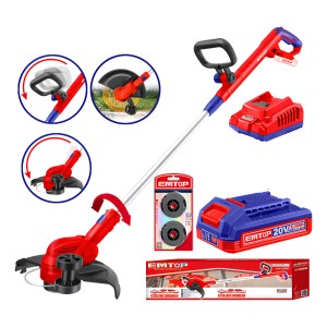 Bordeadora Inalambrica Elgt203285-4 + Accesorios Emtop Color Azul