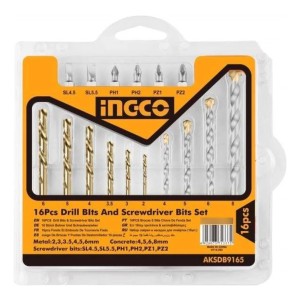 Set 19 Pcs Mechas Y Puntas Ingco Aksdb1901