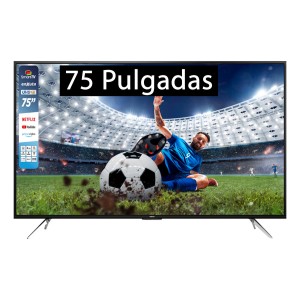 Smart Tv Enxuta 75´´uhd 4k Linux Netflix Hdmi Usb Dimm