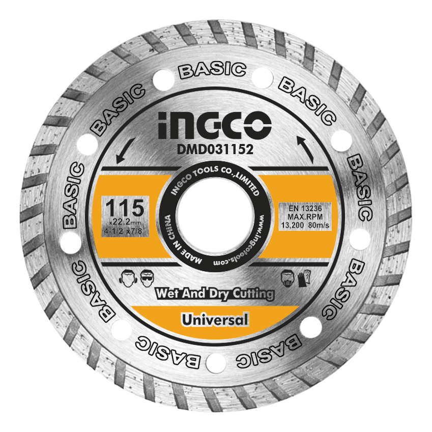 Disco Turbo Diamantado 4 1/2 115mm Ceramicas Ingco Dmd031151