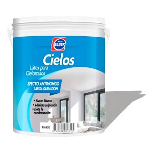 Cielo Raso Antihongos Blanco 4lts Elbex H Y T Acabado Mate