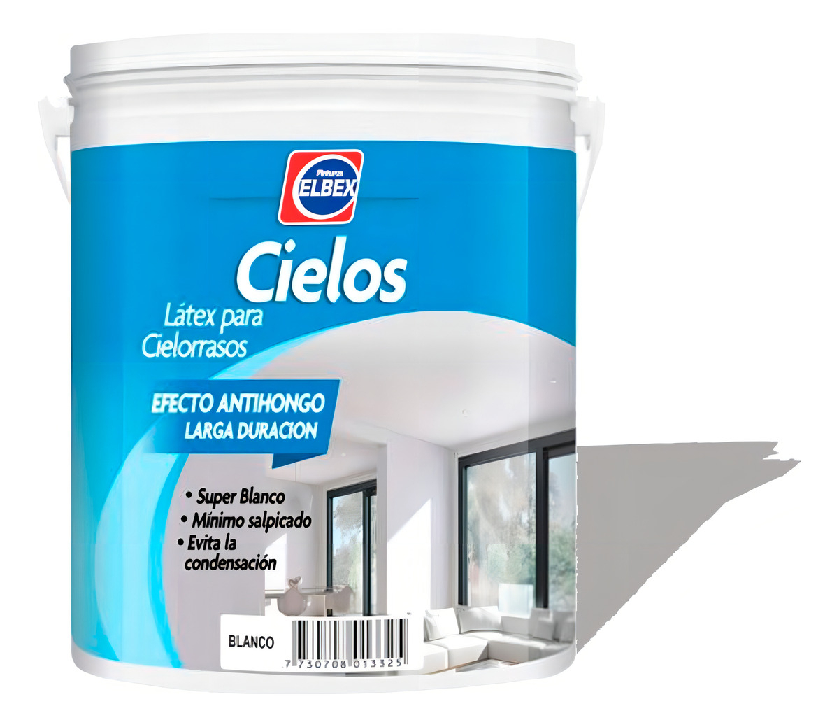 Cielo Raso Antihongos Blanco 4lts Elbex H Y T Acabado Mate