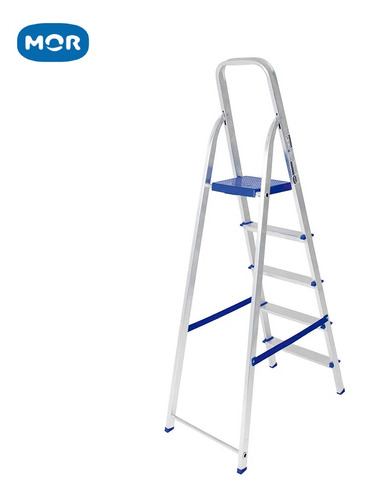 Escalera 5 Escalones Aluminio 1.08 Mts Mor Color Aluminio - Imagen 3