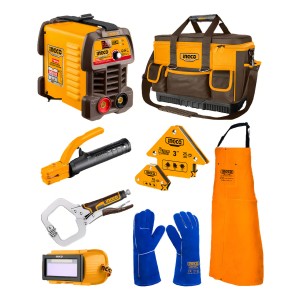 Kit Soldadora De 8pcs Soldadora + Pinzas + Escuadras + Guant Color Amarillo Frecuencia 50hz/60hz