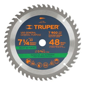 Sierra Circular 48 D.7-1/4 X 5/8 Truper 18317