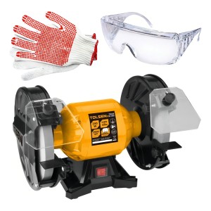 Amoladora De Banco Tolsen 150w 220-240volt. 50-60hz - Sc - Color Naranja Con Negro