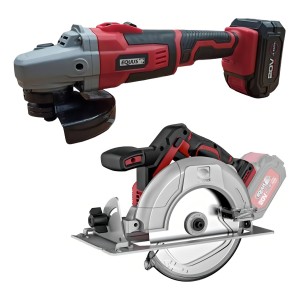 Amoladora+sierra Circular+bateria/cargador Equus-sc Color Rojo