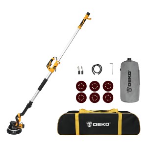 Lijadora Profesional De Pared Yeso Deko 1100w C/luz Led Amarillo 50hz