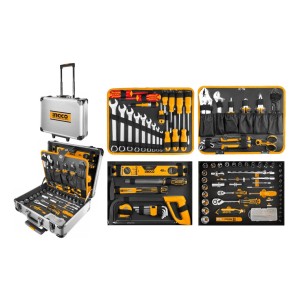 Valija Maletín Metálico 147 Herramientas Ingco Hkthp21471 Color Plateado