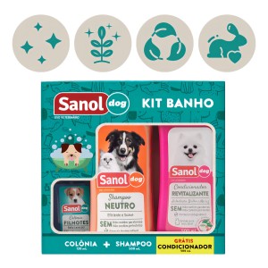 Kit De Champú-acondicionador Get 1 Colonia Variada Para Perros Sanol Neutra