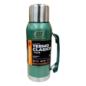 Termo 1 Litro Acero Inoxidable Lusqtoff Frio Y Calor Militar Color Negro