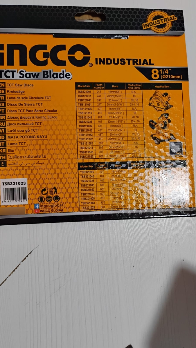 Disco Para Aluminio Madera Inglet 8 1/4 60 Dtes Tsb321023-smf Color Gris - Imagen 4