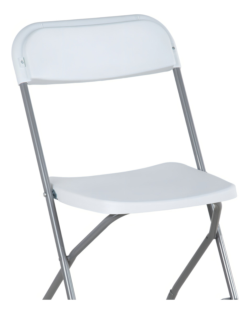 Silla Plegable Plástico Blanca Kingshouse Jardín Reforzada Antideslizante Blanco