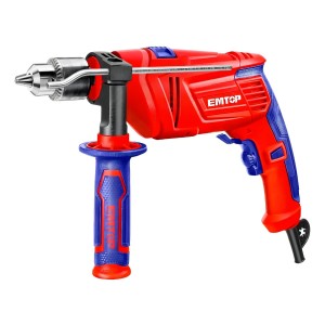 Taladro Con Percutor Emtop 850w 13mm Emdl0851 Febo Color Rojo Y Azul