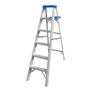 Escalera Pintor 6 Esc 150kg Cn Bandeja Simple Aluminio Wadfo