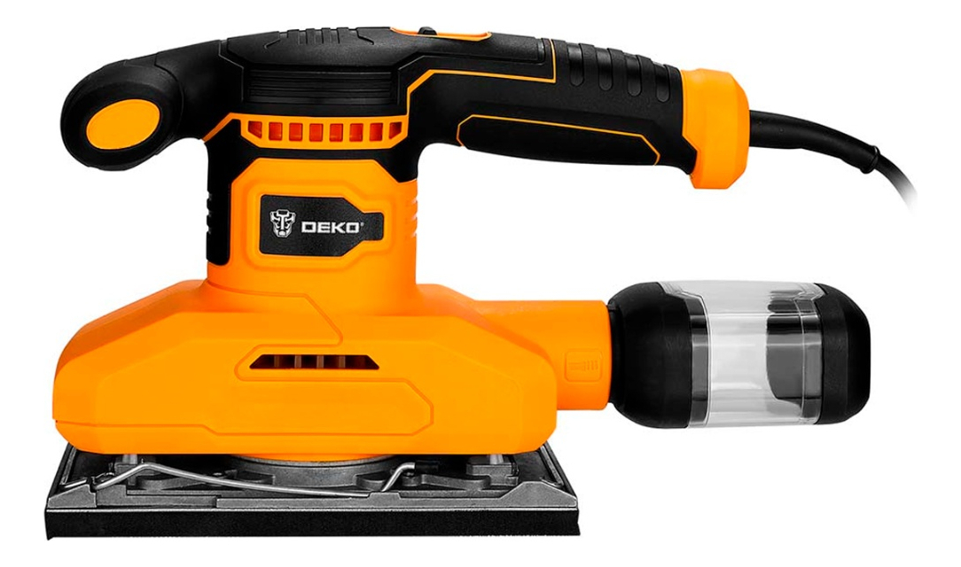 Lijadora Orbital Deko Dkps28g2 90x187 Mm 280w Base Aluminio Color Amarillo - Imagen 2