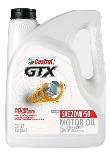 Aceite Auto Mineral Multigrado Castrol Gtx 20w50 4 Litros - - Imagen 6