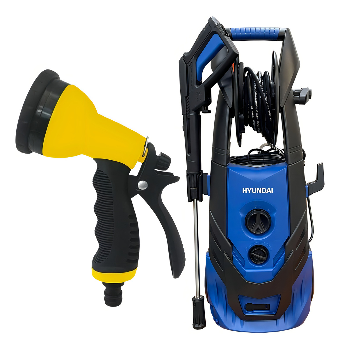 Hidrolavadora Electrica Hyundai 2500w 820h Motor Inducción Color Azul Con Negro Frecuencia 50hz