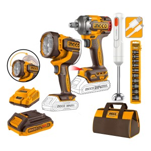 Kit Llave Impacto + Linterna + Mixer Ingco Cosli240961