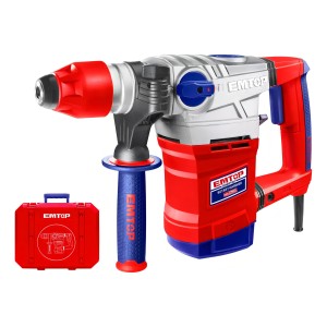 Rotomartillo 1800w 7j Sds Plus 850rpm Emtop Con Accesorios Color Rojo Frecuencia 50hz/60hz