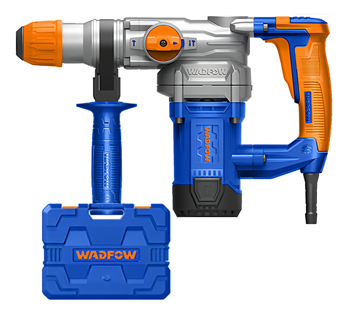 Rotomartillo Wadfow 1050w 4.5j Sds Plus + Maleta Color Azul - Imagen 4